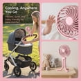 thumbnail image 4 of Fountwell Battery Operated Fan, Rechargeable Clip-On Fan for Car Seat, Wagon, Bike, Treadmill – Travel Accessory for Beach, Outdoor, Gift Idea, 4 of 7