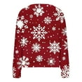 thumbnail image 4 of gakvbuo Ugly Christmas Sweater for Women Christmas Cardigans Long Sleeve Fall Oversized Open Front Button Down Knit Cardigan Sweaters V-Neck Lightweight Cardigans Knit Outerwear Jacket Tops, 4 of 5