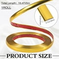 thumbnail image 2 of 16.54Ft x 0.7in Molding Trim Peel and Stick Gold Flexible Self Adhesive Waterproof Wall Mirror Corner Round Edge Tile Trim Ceiling Countertop for Floor Furniture Baseboard Border Door Golden 1pc, 2 of 9