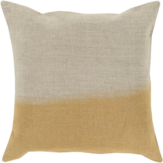 Surya Dd-Dip-1818 Dip Dyed 18" Wide Square Solid Pattern Linen Accent Pillow Cover