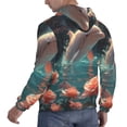 thumbnail image 6 of Salouo Flower White Dolphin Pattern Men's Fall Hoodie Sweatshirt,Sport Hoodie with Pockets for Men Pullover Casual Hooded Sweatshirt-4X-Large, 6 of 7