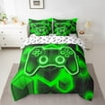 thumbnail image 2 of Erosebridal Video Game Bedding Sets Twin Size,Green Black Comforter Sets with Sheets,Geometric Gamepads Bed in a Bag Twin size,Breathable Gaming Room Decorative,Reversible,7-Piece, 2 of 6