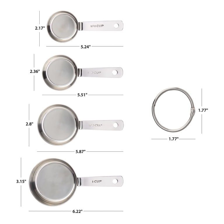 Stainless Steel Nesting Measuring Cups Set of 4 photo 4