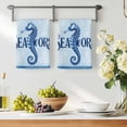 thumbnail image 3 of Navy Blue Seahorse Kitchen Towels Set of 4, Summer Coastal Bubbles Ocean Waves Absorbent Dish Towels for Kitchen, Microfiber Hand Towel, Quick Drying Tea Towel for Cleaning Decorative Dishcloths, 3 of 7