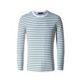 thumbnail image 1 of CamisePaHombres Cuello Redondo Mangas Largas Estampado de Rayas Verde 48, 1 of 7