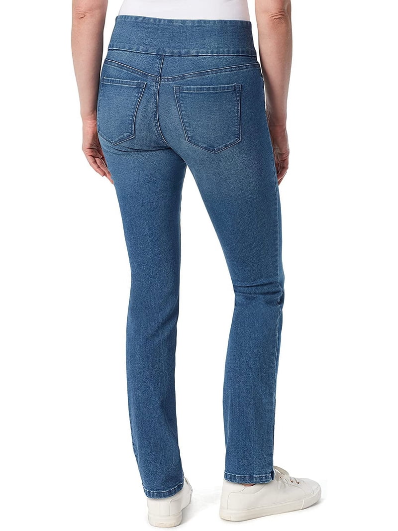 Gloria Vanderbilt Women's Amanda Pull-On High Rise Jean - Stretchy Comfort Waist, 5 Pockets, Multiple Inseams