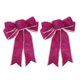 thumbnail image 1 of Decoración de lazo de regalo de tela navideña Unique Bargains de 2 piezas para envolver regalos, accesorio decorativo de lazo festivo 7.09"x9.06" tono plateado y rojo rosa, 1 of 5