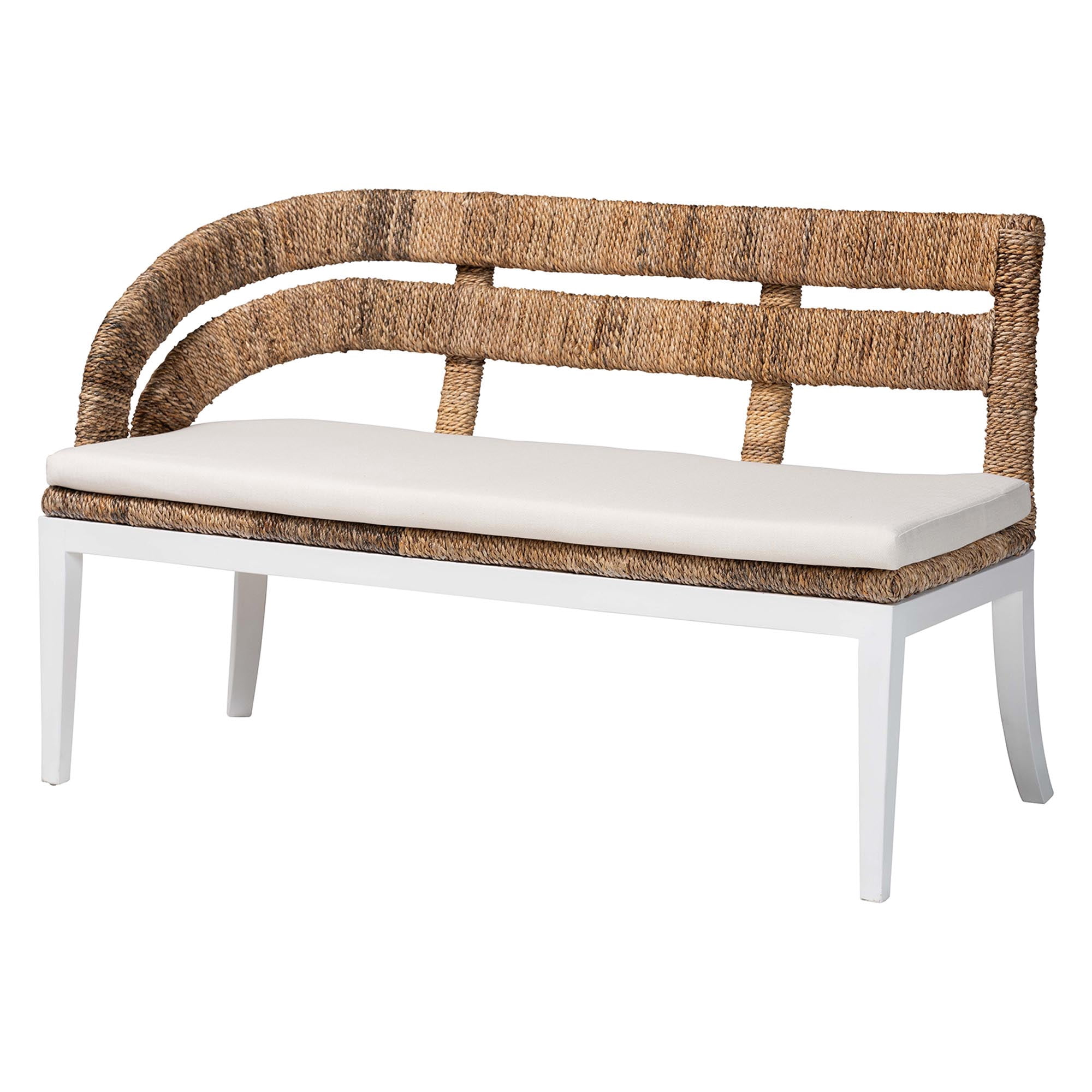 bali & pari Ubud Boho Dining Nook Set, 5-Piece, Natural Brown