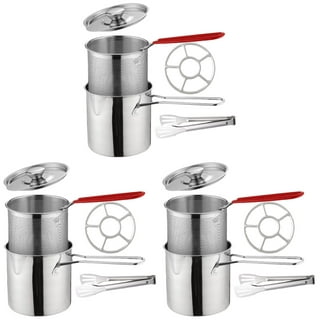 ExcelSteel 3-Piece 6 Qt. All-In-One Stainless Steel Stovetop Deep Fryer and  Stock Pot with Lid 523 - The Home Depot
