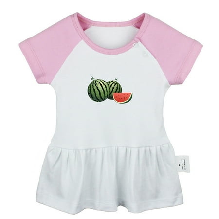 

Fruit Watermelon Pattern Dresses For Baby Newborn Babies Skirts Infant Princess Dress 0-24M Kids Graphic Clothes (Pink Raglan Dresses 12-18 Months)