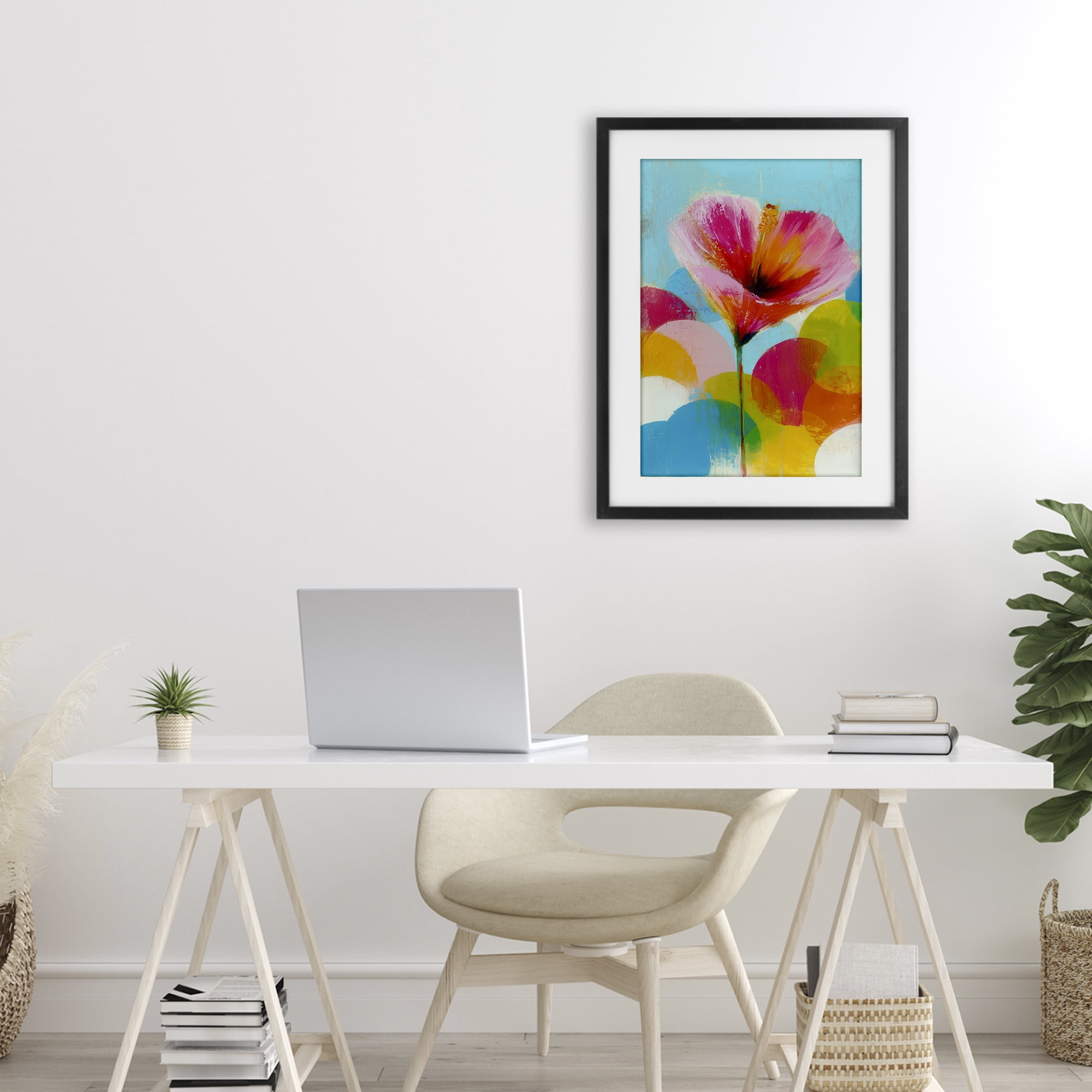 Stupell Industries Hibiscus In The Sun Black Framed Print Under Glass, design by Chromatic Storm Studio