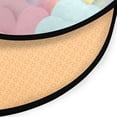 thumbnail image 3 of 36.2 Inch Round Floor Mat Rainbow Stars and Cloud Pattern Carpet Decor Rug for Living Room Bedroom, 3 of 6
