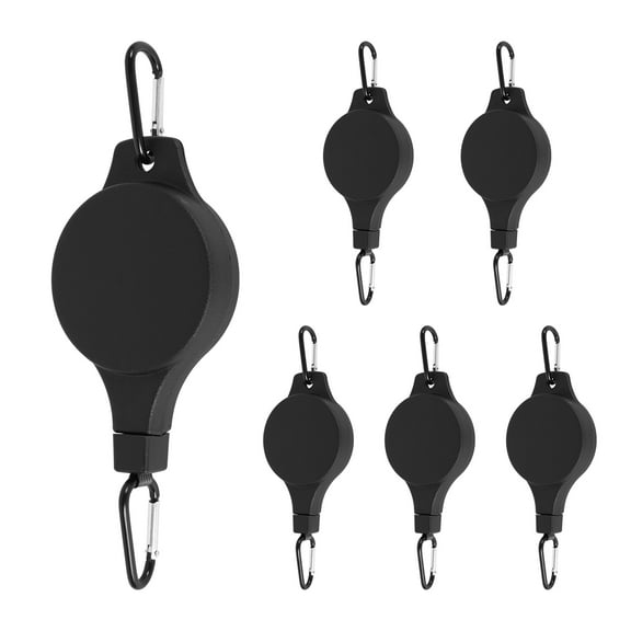 6 Pcs Upgraded Heavy Duty Retractable Plant Hanger,Plant Pulleys for Hanging Plants,Easy to Raise and Lower,Auto Lock,Adjustable Hook for Garden Baskets Pots,Birds Feeder and Wind Chime