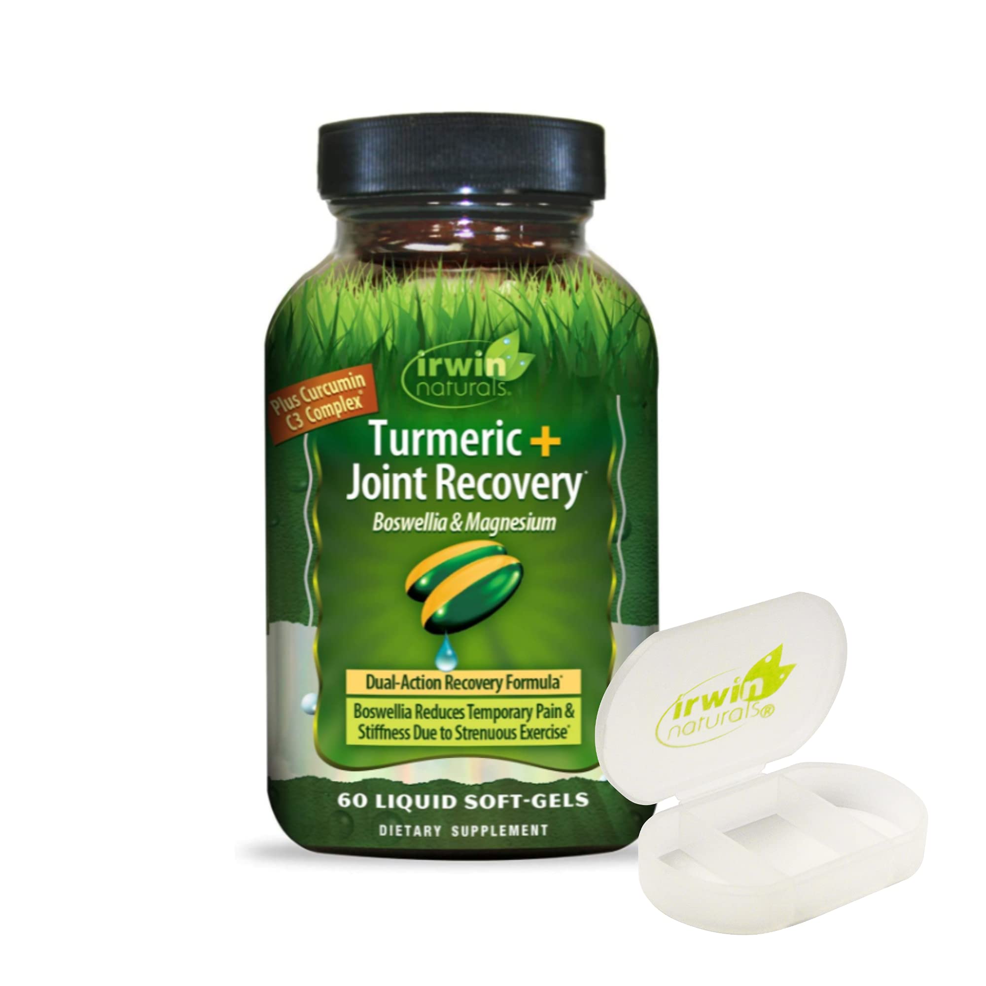Irwin Naturals Turmeric Joint Recovery for Post Workout Recovery, 60 Liquid Softgels Bundle with