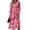 Hot Pink, variant on Fall Dresses for Women V Neck Vintage Long Sleeve Work Casual Dress Maxi Dress for Wedding Guest, Graduation, Party