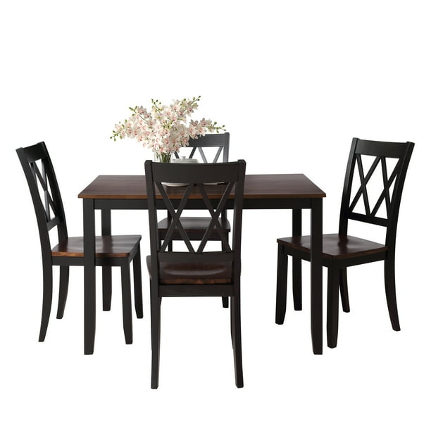 5 Piece Dinette Set Dining Set Kitchen Dining Table Set Walmart Com Walmart Com