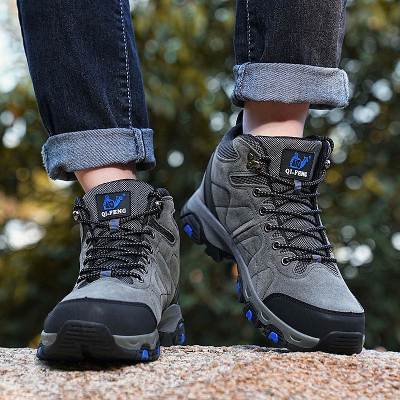 Hiking Boots for Women Men Unisex Waterproof Non Slip Outdoor Trekking Backpacking Mountaineering Sneakers