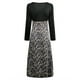 thumbnail image 4 of Vestido de Verano Para Mujer, Vestido Estampado Floral de Manga Larga, Vestido Informal de Retazos Con Cuello Redondo, Vestido Maxi Odeerbi  ODB113541, 4 of 6