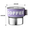 thumbnail image 5 of Pnellth 400ML Coffee Cup Stainless Steel Thermal Mug Portable Leakproof Insulated Cup with Elastic Sleeve for Home Office Car, 5 of 7