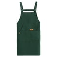 thumbnail image 1 of Delantal de poliéster de estilo coreano para hombre y mujer, color verde oscuro, 1 of 1