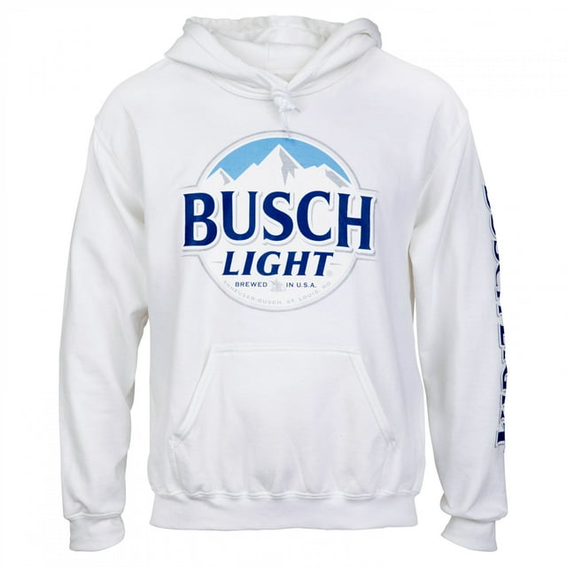 Busch Light Beer Logo White Colorway Hoodie-XLarge