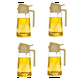 thumbnail image 2 of Dispensador de aceite para cocina, botella dispensadora de aceite y vertedor, dispensador de aceite de oliva 2 en 1, amarillo 4 piezas, 2 of 8