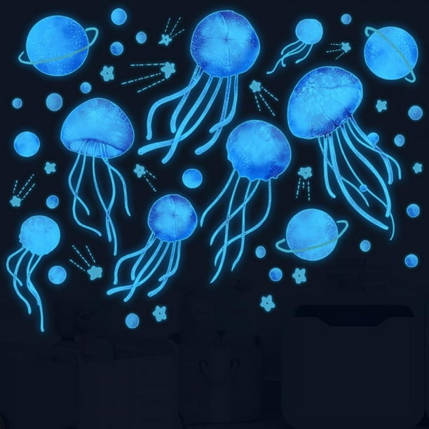 Ocean Jellyfish Wall Stickers Under The Sea Wall Decals Bedroom Living
