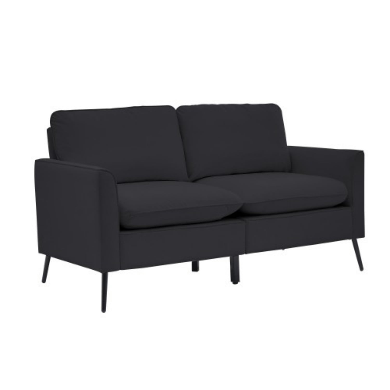 Cat Paw Accent Chair, Modern Faux Leather Upholstered Armchair, Nordic Retro Single Sofa Chair with Soft Cushion and Ergonomic Back Support for Living Room Bedroom Balcony Office, Black