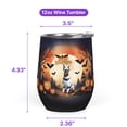 thumbnail image 5 of Mummy Doberman Pinscher Happy Halloween with Pumpkins Bats Spooky Fun 12oz Stainless Steel Wine Tumbler Insulated Cup with Lid Doberman Dog Lover Gifts - 00019, 5 of 5