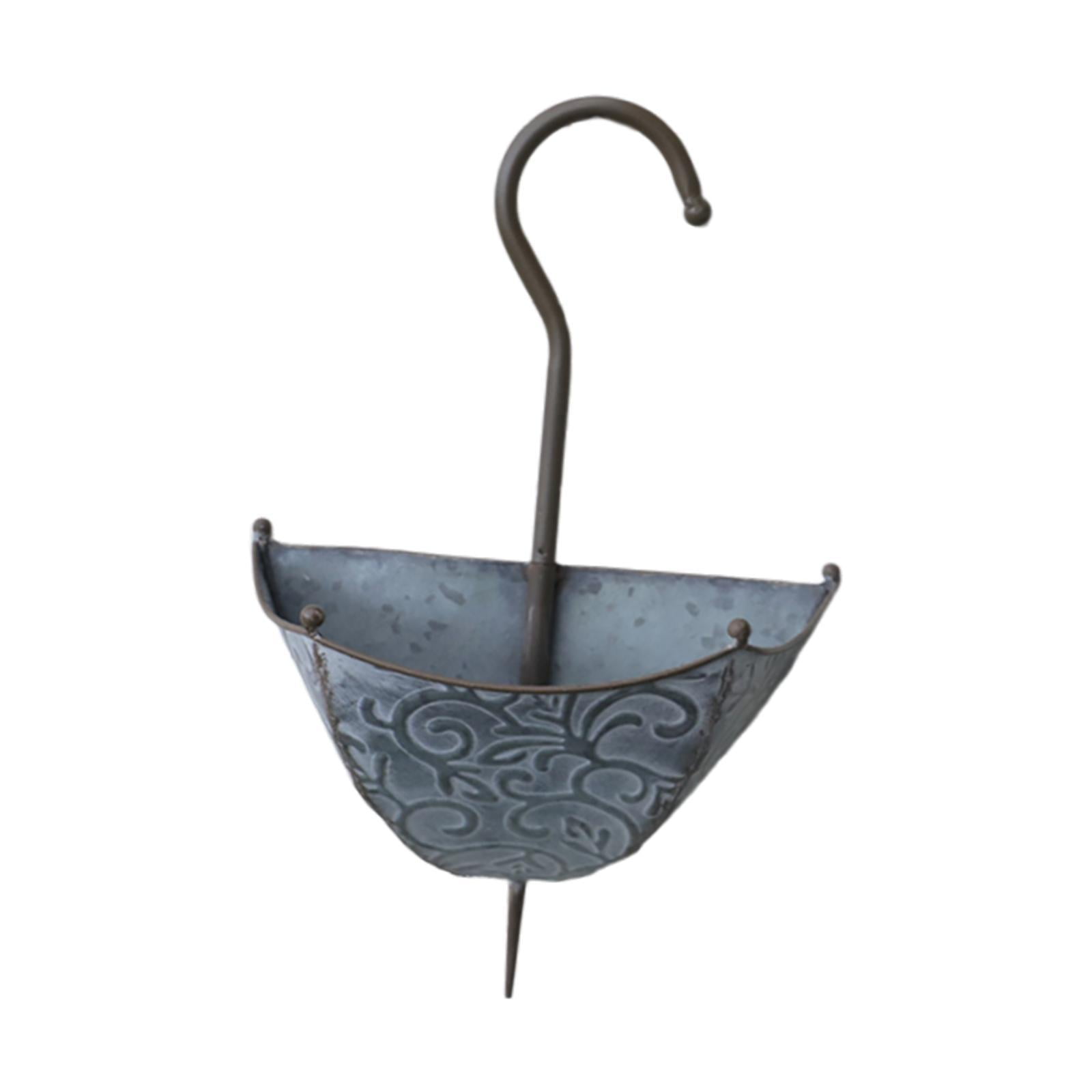 MAGIDEAL Wall Planter Iron Wall Mounted Wall Hanging Planter for Courtyard Yard Fence grey