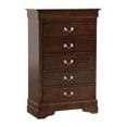 thumbnail image 2 of Glory Furniture Louis Phillipe 5 Drawer Chest in Cappuccino, 2 of 8