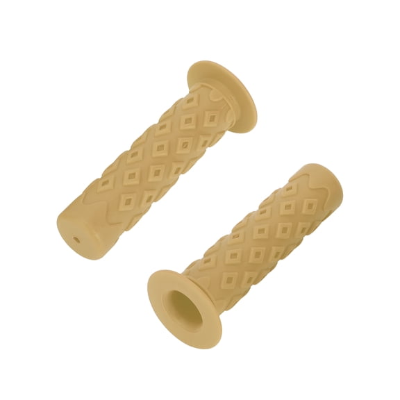 Unique Bargains Bike Handlebar Grips Covers 120mm Bicycle End Grips Protector Rubber Khaki Non-Slip 1 Pair