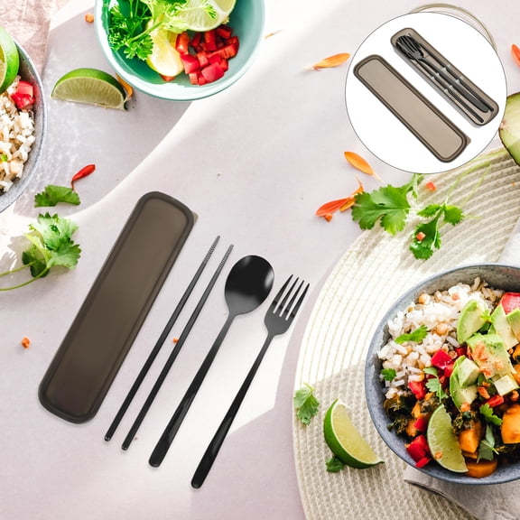 OFFIGAM Stainless Steel Tableware Set Simple Classic for Students 1Set