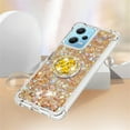 thumbnail image 5 of Glitter Clear Sparkly Bling Case for Xiaomi Redmi Note 12 4G, Flowing Liquid Quicksand Cover with Diamond Ring Holder Case for Xiaomi Redmi Note 12 4G  Gold, 5 of 14