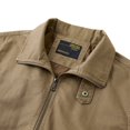 thumbnail image 5 of BVnarty Men's Cotton Bomber Jacket Lightweight Zipper Up Windbreaker Outdoor Baseball Flight Jacket with Pockets (Khaki,M), 5 of 7