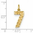 thumbnail image 2 of Beautiful 14ky Casted Medium Diamond Cut Number 7 Charm, 2 of 2