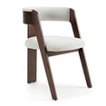 thumbnail image 3 of Modrest Washington - Modern Off-White Fabric + Brown Oak Dining Chair (Set of 2), 3 of 6