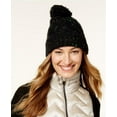 thumbnail image 2 of Steve Madden Women's Black Speckled Cable Beanie, One Size Fits All, 2 of 2