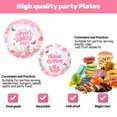 thumbnail image 6 of Mothers Day Decorations 96PCS Mother's Day Party Supplies Disposable Tableware Paper Plates and Cups and Napkins Set Pink Party Plates Mom Birthday Happy Mothers Day Decorations for Brunch(Serve 24), 6 of 7