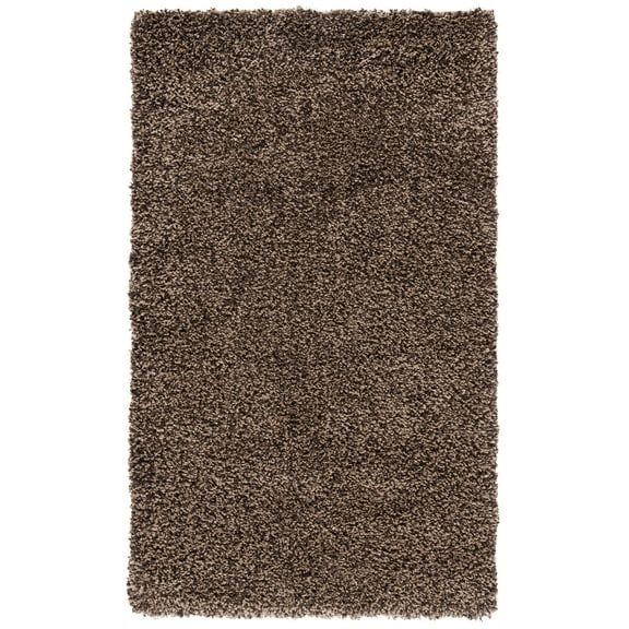 SAFAVIEH California Plush Solid Shag Area Rug, Mushroom, 4' x 6'