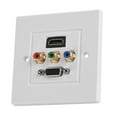 thumbnail image 1 of Panel de pared multimedia integrado tres en uno con conector de audio y vídeo HDMI, VGA y 3RCA, 1 of 12