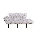 thumbnail image 2 of Paris Futon Couch, Romance Language Capital of Love Eiffel Heart Fashion City Girlish Print, Daybed with Metal Frame Upholstered Sofa for Living Dorm, Loveseat, Redwood Pearl Pink, by Ambesonne, 2 of 4
