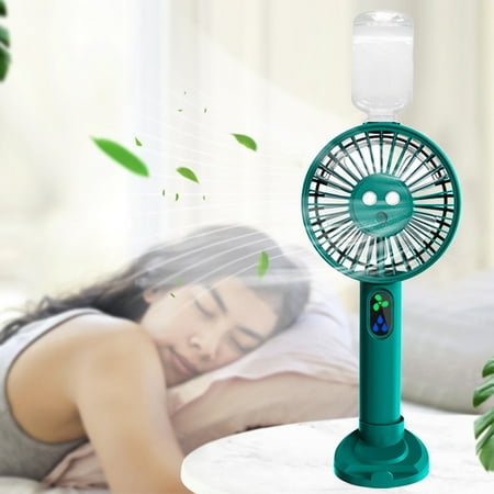 

GiliGiliso Sales Portable Handheld Misting Fan Rechargeable Personal Mis-ter Fan With Nightlight Three Speed Changeable Battery Operated Spray Water Mist Fan For Travel Outd Gift Bags