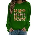 thumbnail image 3 of QATAINLAV Chandail en Molleton Cancer du Sein pour Femmes Manches Longues Tendance Imprimé Ruban Rose Col Rond Automne 2025 Tops Sorties Offres Prime Day Vert m, 3 of 5