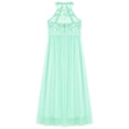 thumbnail image 5 of TiaoBug Kids Girls Halter Neck Lace Dress Long Maxi Junior Bridesmaid Dresses, 5 of 5
