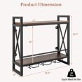 thumbnail image 3 of Canddidliike Industrial Wall Mounted Wine Rack with 3 Stem Glass Holders, Freestanding Floor Wine Bottle Holder, Wine Storage Racks, 3 of 7