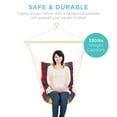 thumbnail image 3 of Best Choice Products Indoor Outdoor Padded Cotton Hammock Hanging Chair w/ 40in Spreader Bar - Multicolor, 3 of 6