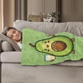 thumbnail image 3 of Cute Avocado Pattern Throw Blanket 50"x60", Food Lover Blankets for Living Room Decor, Soft Flannel Polyester Avocado Gifts for Kids Women, 3 of 10
