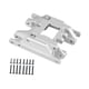 thumbnail image 3 of Pieza de repuesto de placa protectora de aluminio para coches de orugas RC, conjunto de montaje de caja de cambios Plata, 3 of 9