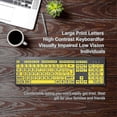thumbnail image 2 of Large Print Computer Keyboard, Wired Usb High Contrast Keyboard With Oversized Print Letters For Visually Impaired Low Vision Individuals (rui2024), 2 of 5